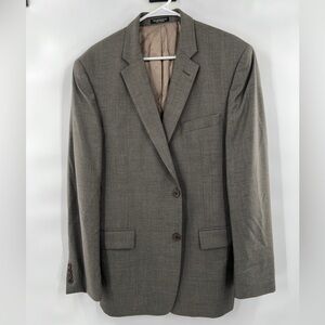 John Varvatos brown blazer coat worsdted wool size 44 reg